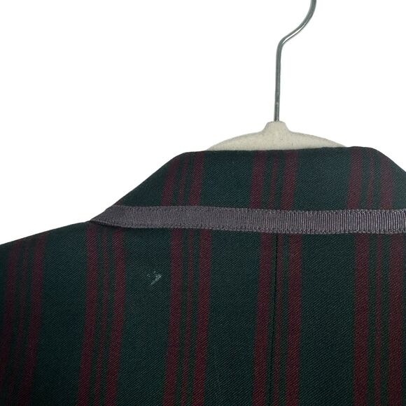 Boy. Band of Outsiders Schoolboy Blazer Green Red Striped Womens 2 US Small (4) - Picture 7 of 7